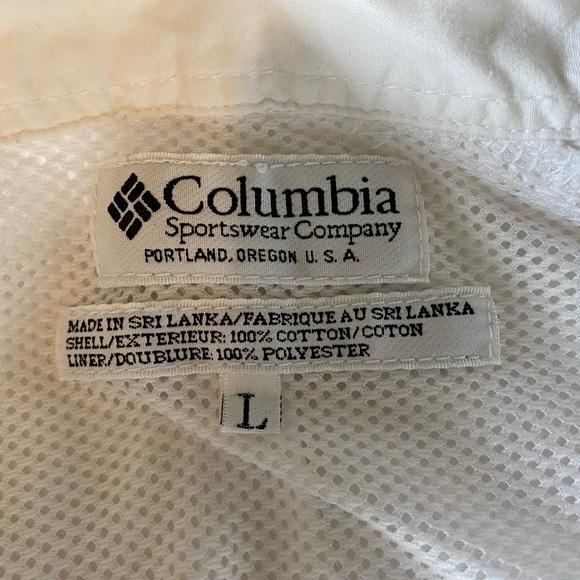 Men’s Colombia Performance Cotton Shirt White Sz L - Picture 6 of 8
